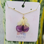 Collar flor de pensamientos