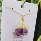 Collar flor de pensamientos