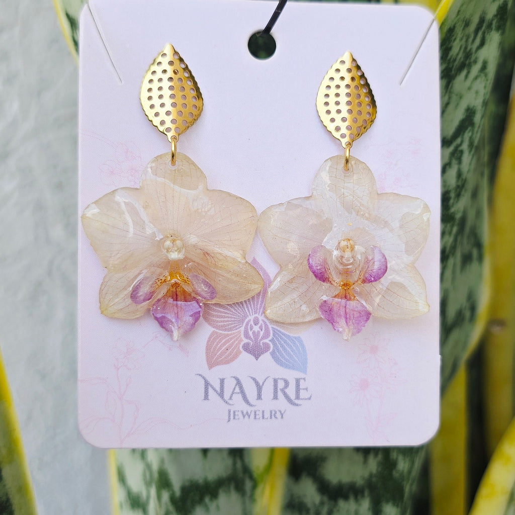 Aretes Orquídea Phalaenopsis