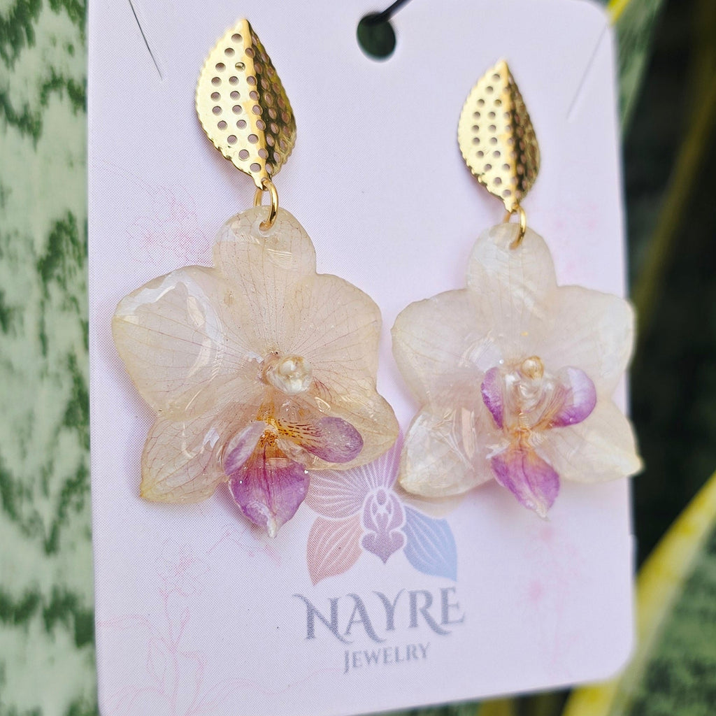Aretes Orquídea Phalaenopsis