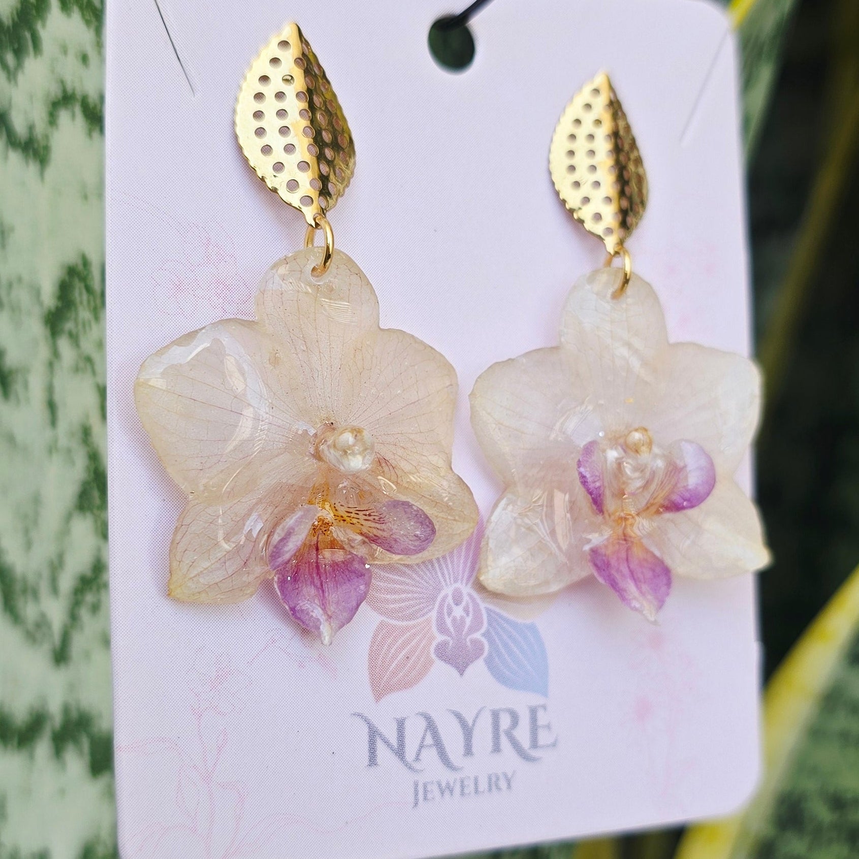 Aretes Orquídea Phalaenopsis