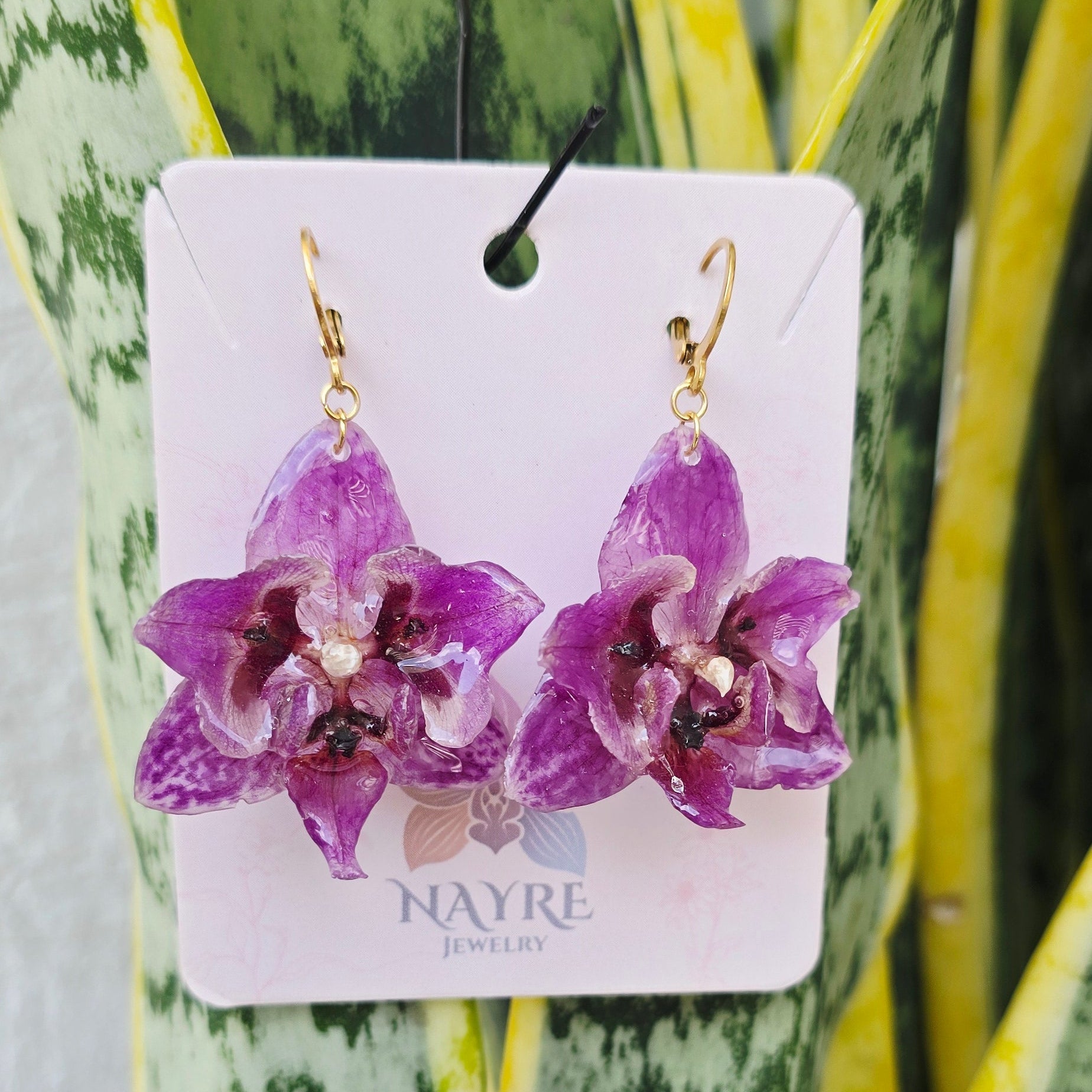 Aretes Orquídea Phalaenopsis