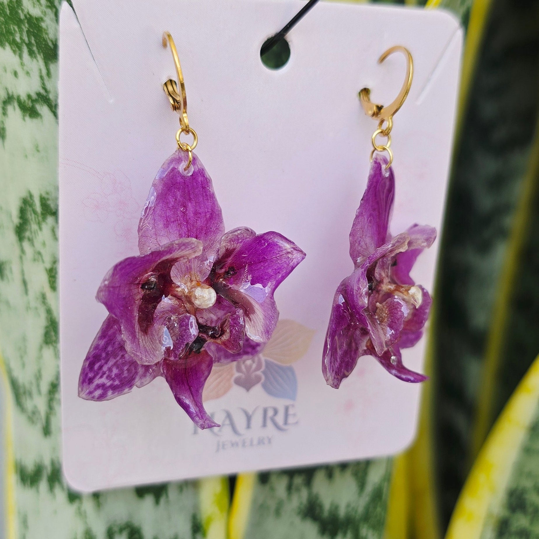 Aretes Orquídea Phalaenopsis