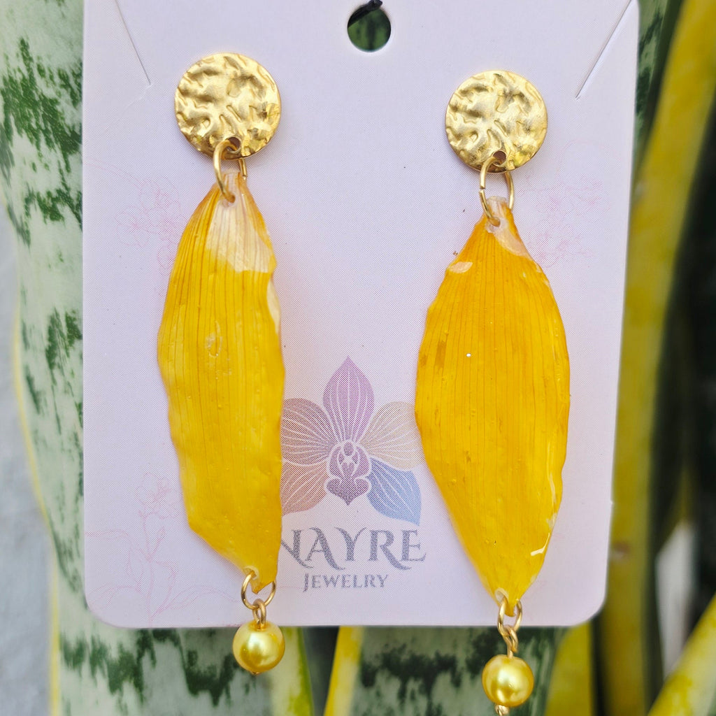 Aretes pétalos de Girasol