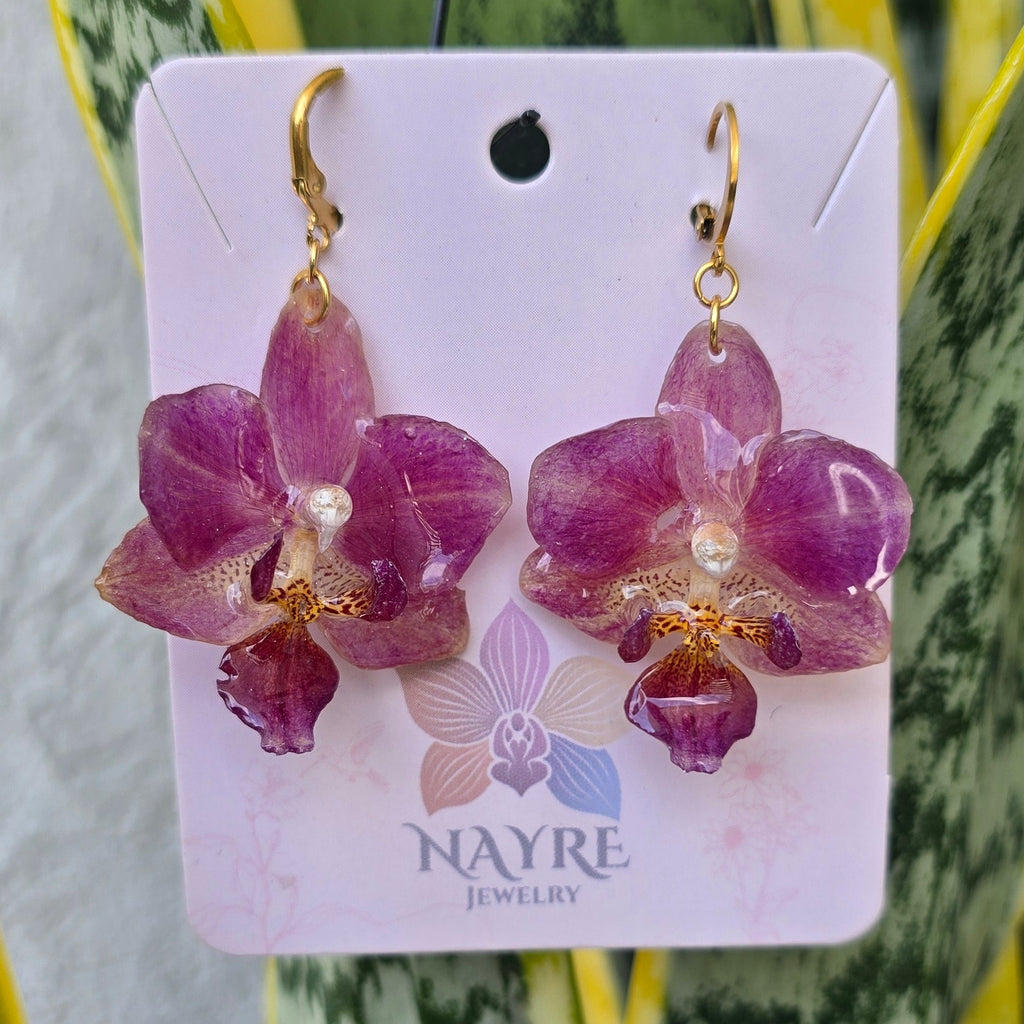 Aretes Orquídea Phalaenopsis