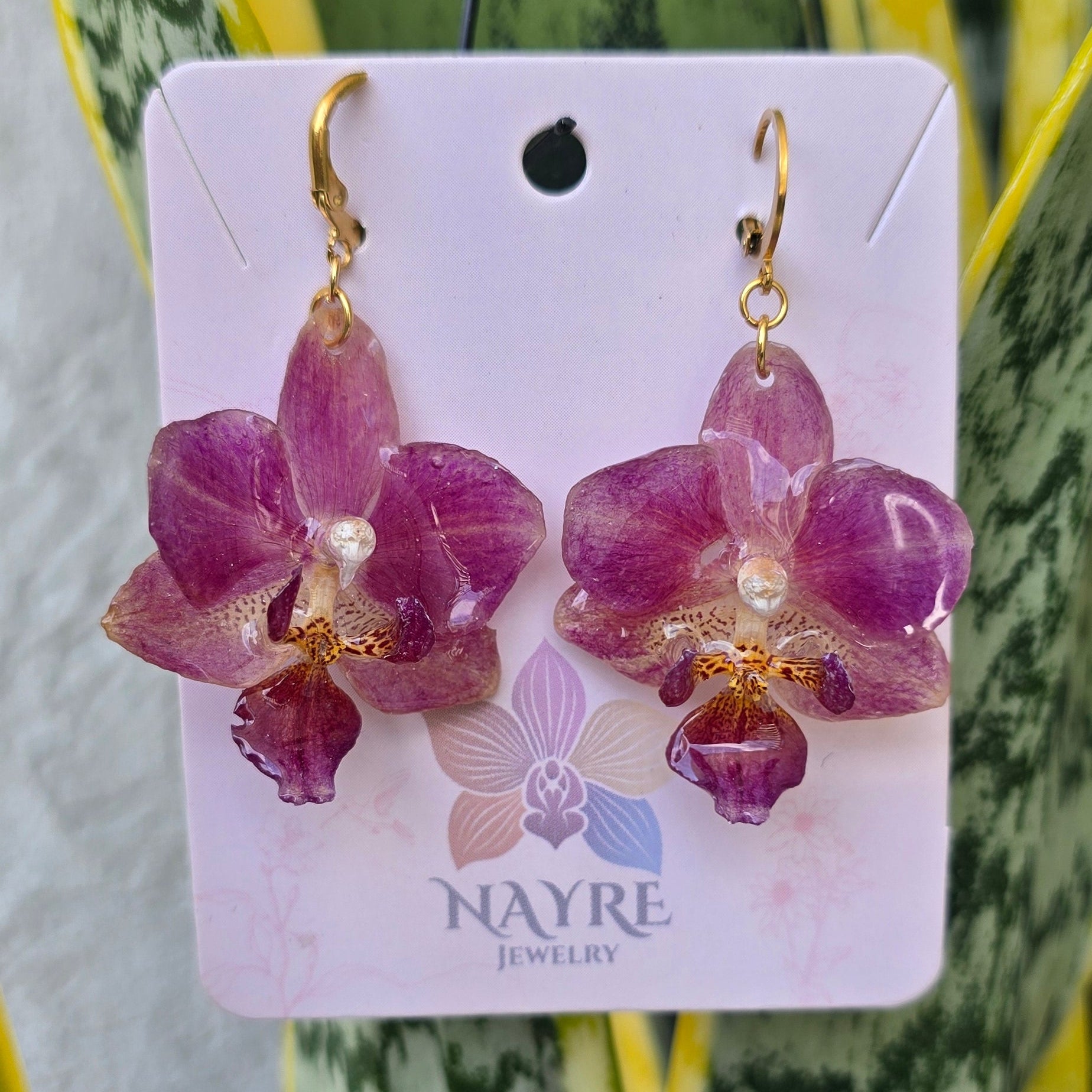 Aretes Orquídea Phalaenopsis