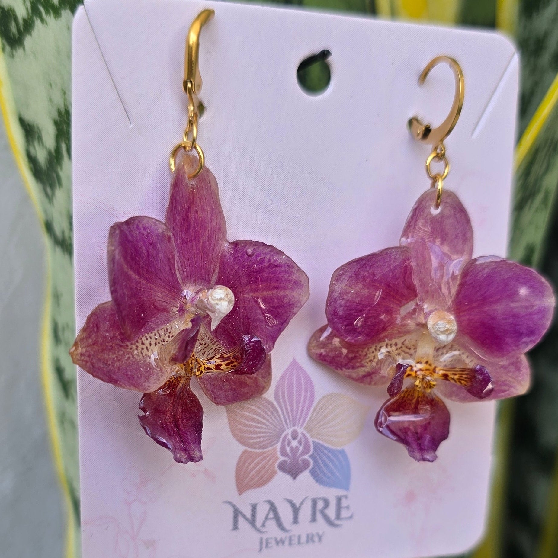 Aretes Orquídea Phalaenopsis