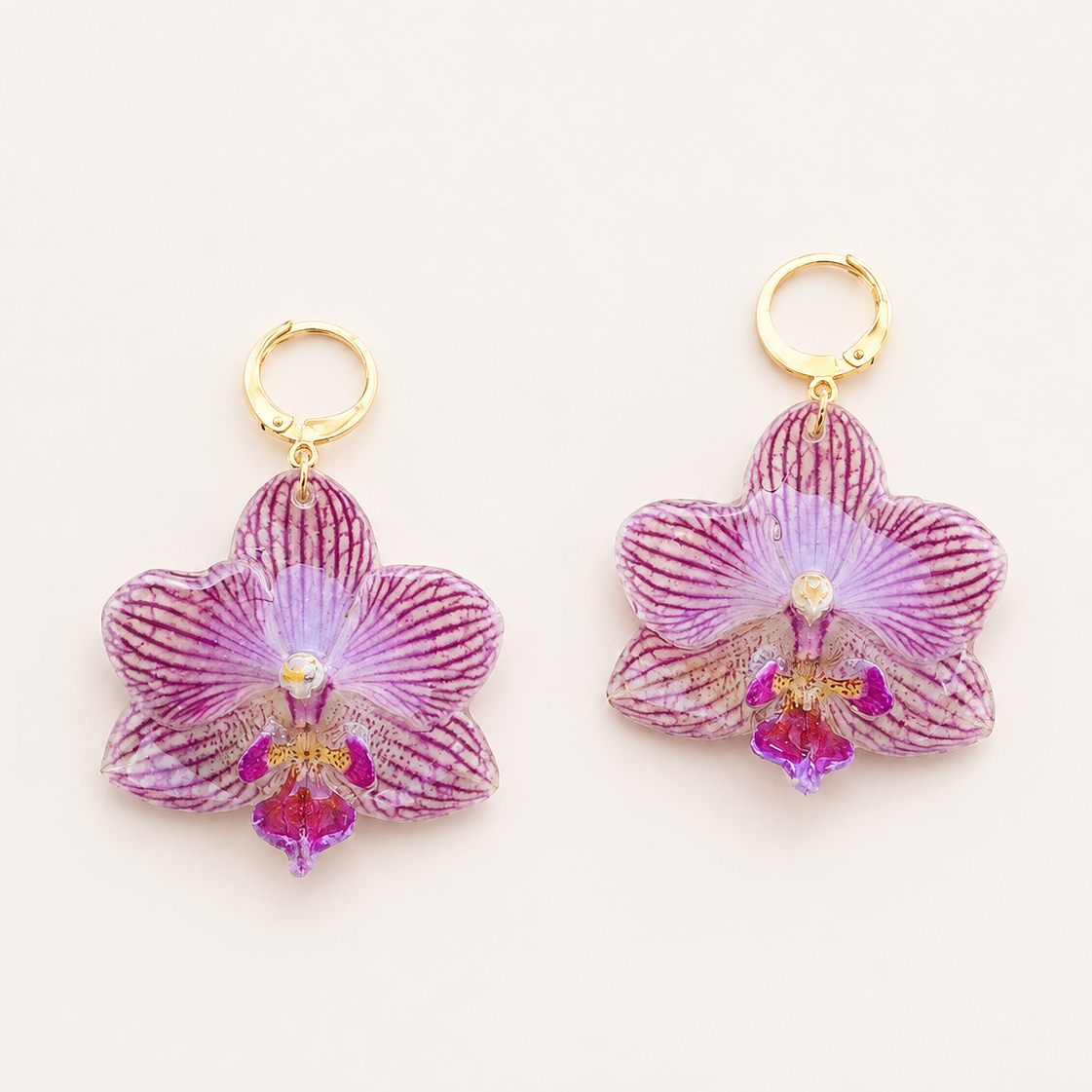 Aretes Orquídea Phalaenopsis