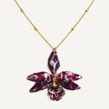 Collar tipo chocker orquídea Odontoglossum