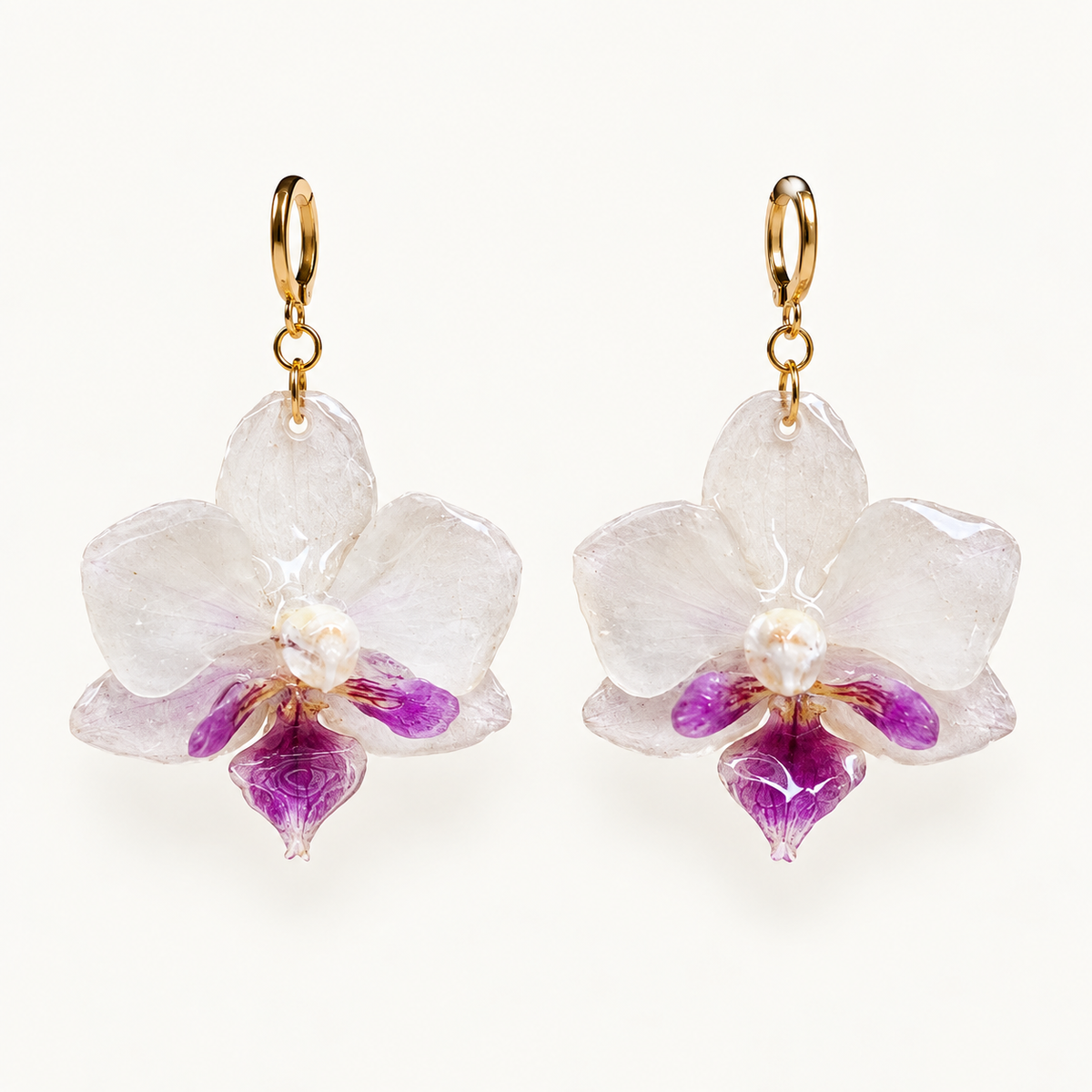 Aretes Orquídea Phalaenopsis