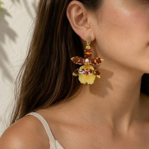 Aretes orquídea Oncidium