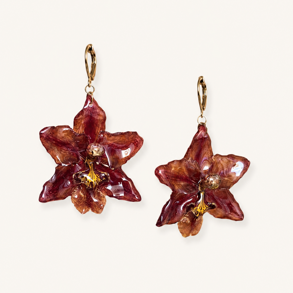 Aretes orquídea Oncidium