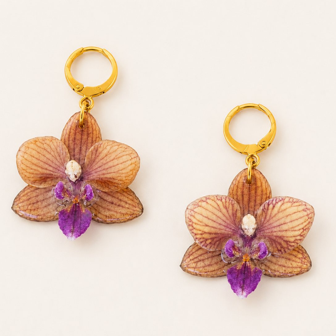 Aretes Orquídea Phalaenopsis
