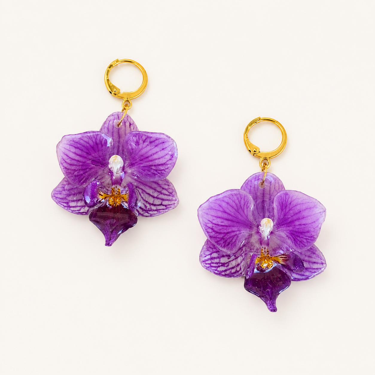 Aretes Orquídea Phalaenopsis