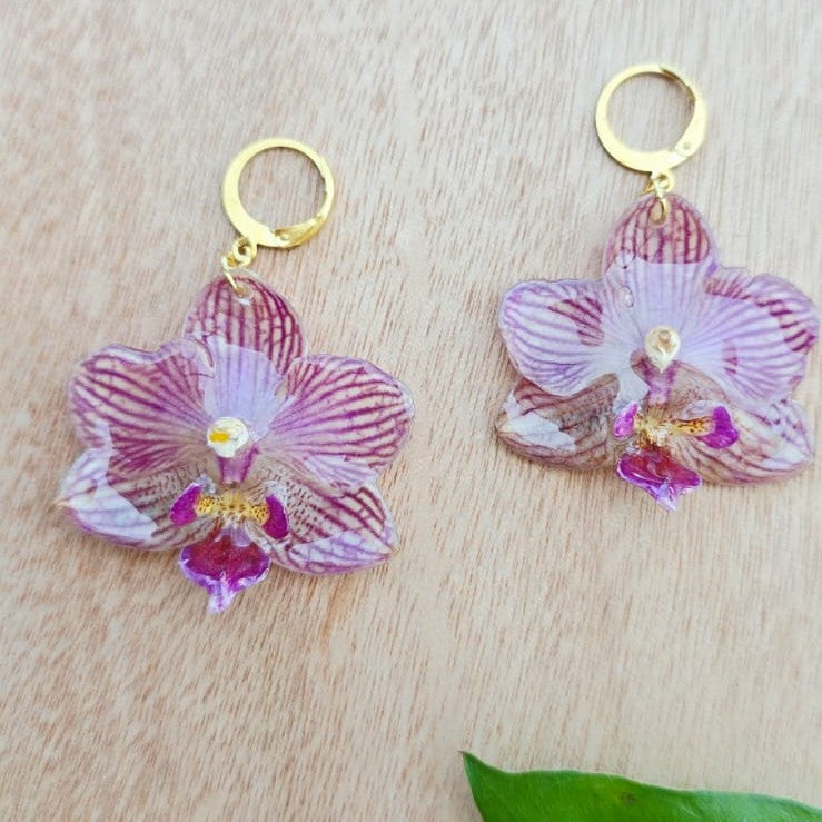 Aretes Orquídea Phalaenopsis
