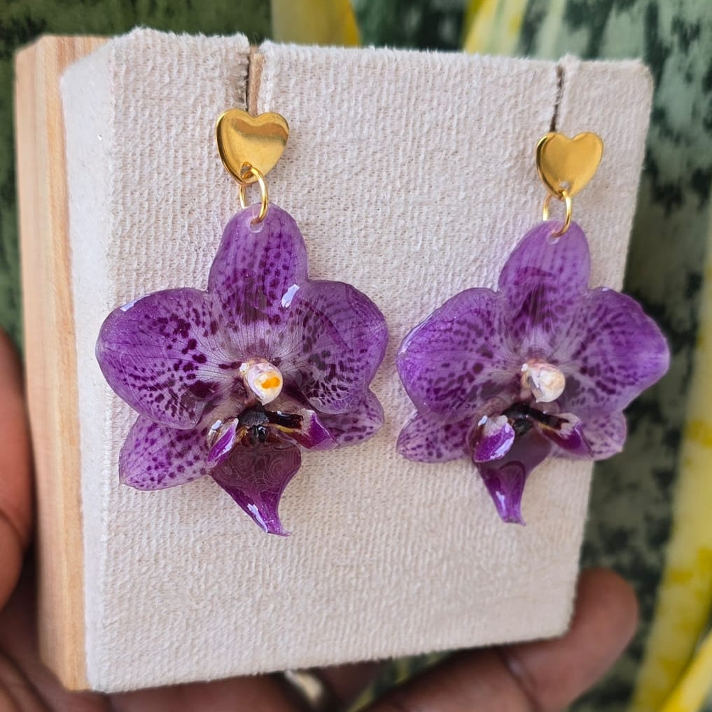 Aretes Orquídea Phalaenopsis Mini