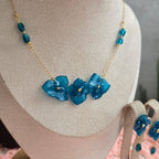 Conjunto Hortensias con piedras de murano