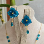 Conjunto Hortensias con piedras de murano