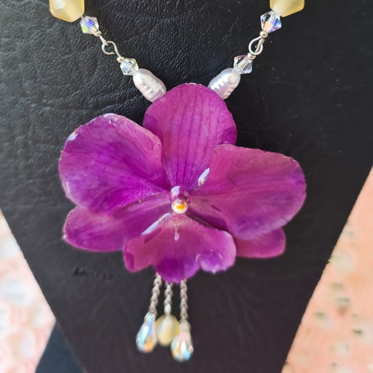 Collar orquídea Doritaenopsis - Temporal