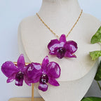 Conjunto Dendrobium morado vibrante