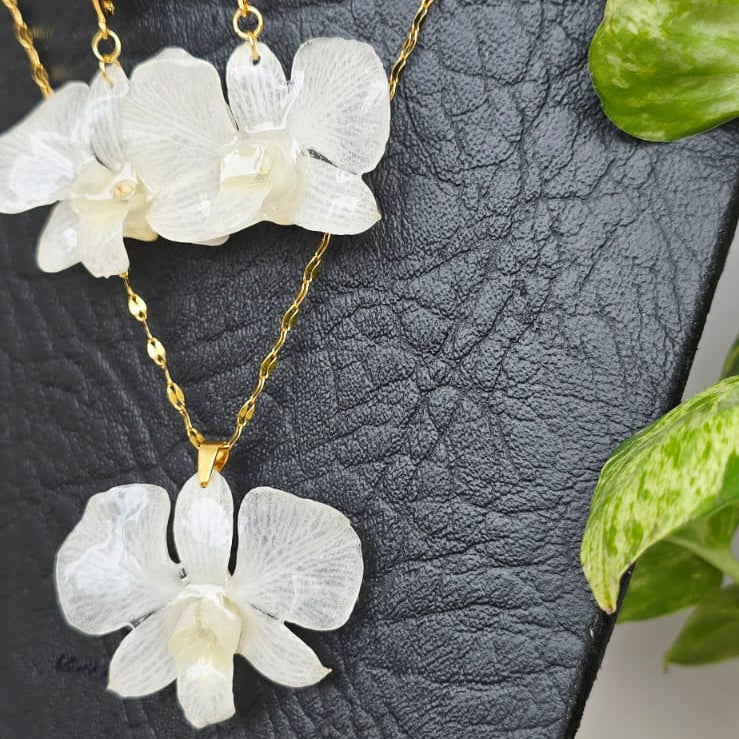 Conjunto Dendrobium blanco