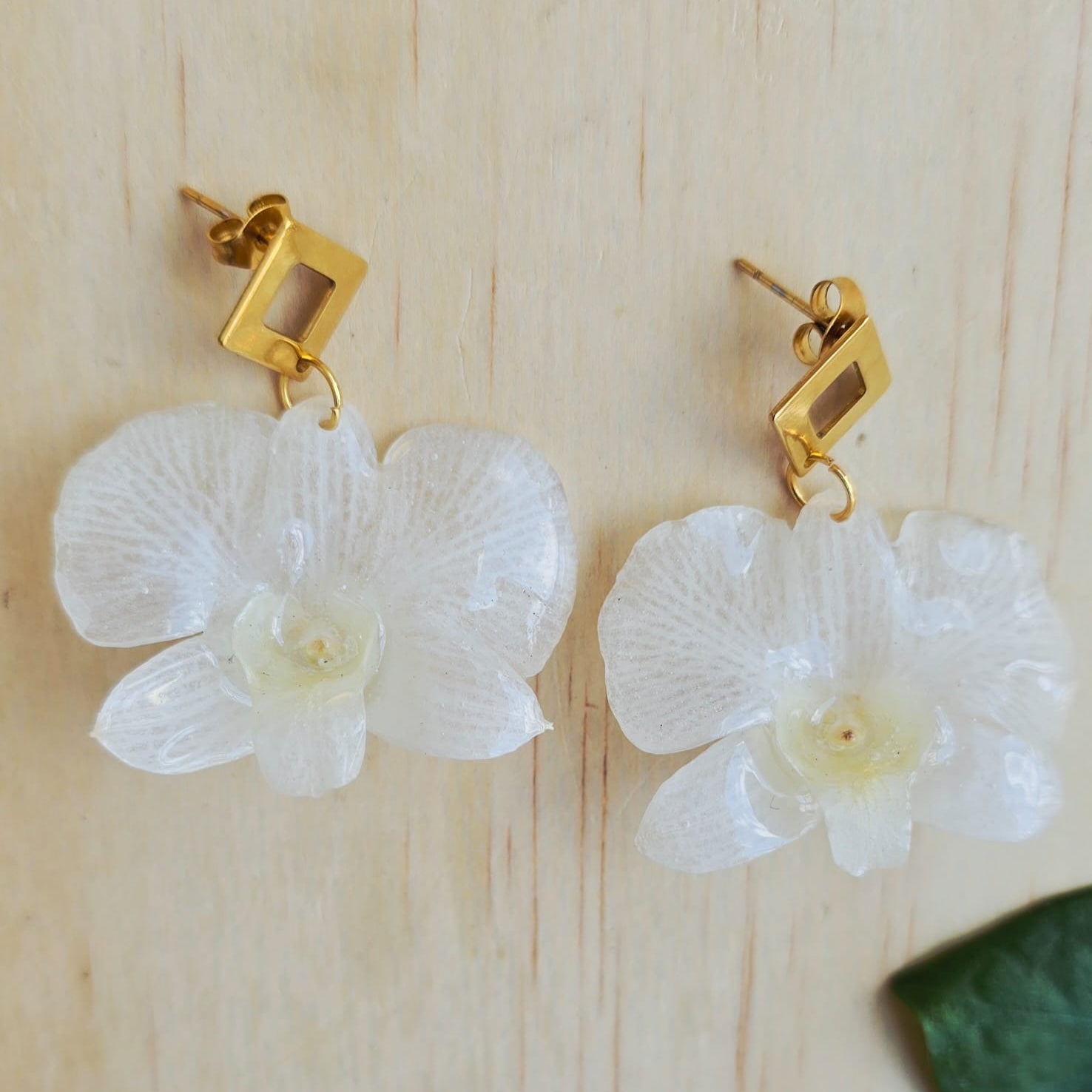 Aretes de orquídea Dendrobium