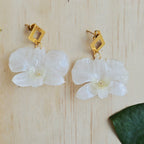 Aretes de orquídea Dendrobium