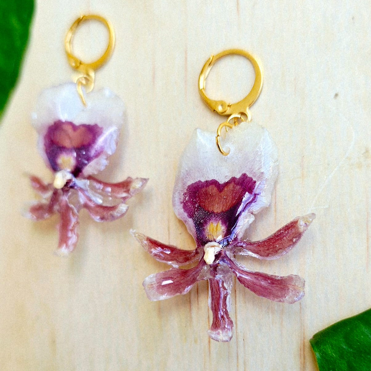 Aretes orquídea Oncidium