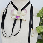 Collar orquídea Dendrobium ajustable