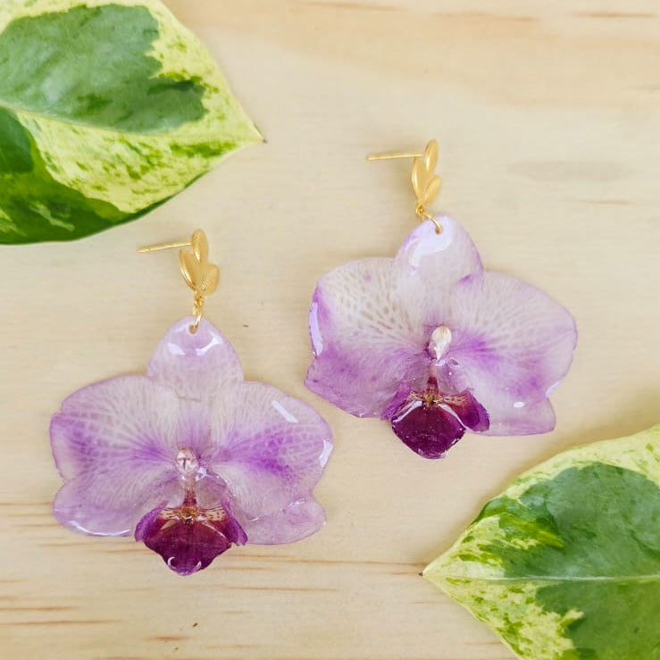 Aretes Orquídea Phalaenopsis