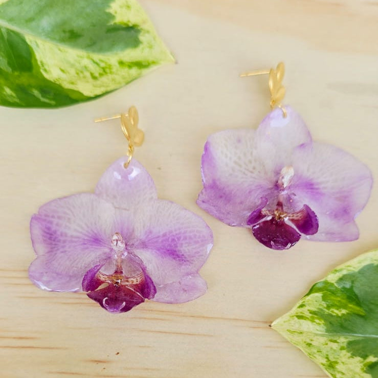 Aretes Orquídea Phalaenopsis