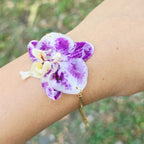 Pulsera ajustable orquídea Phalaenopsis