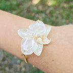 Pulsera ajustable orquídea Phalaenopsis