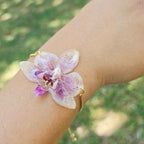 Pulsera ajustable orquídea Phalaenopsis