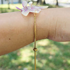 Pulsera ajustable orquídea Phalaenopsis