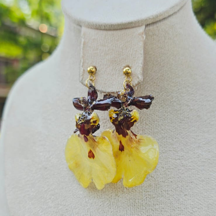 Aretes orquídea Oncidium
