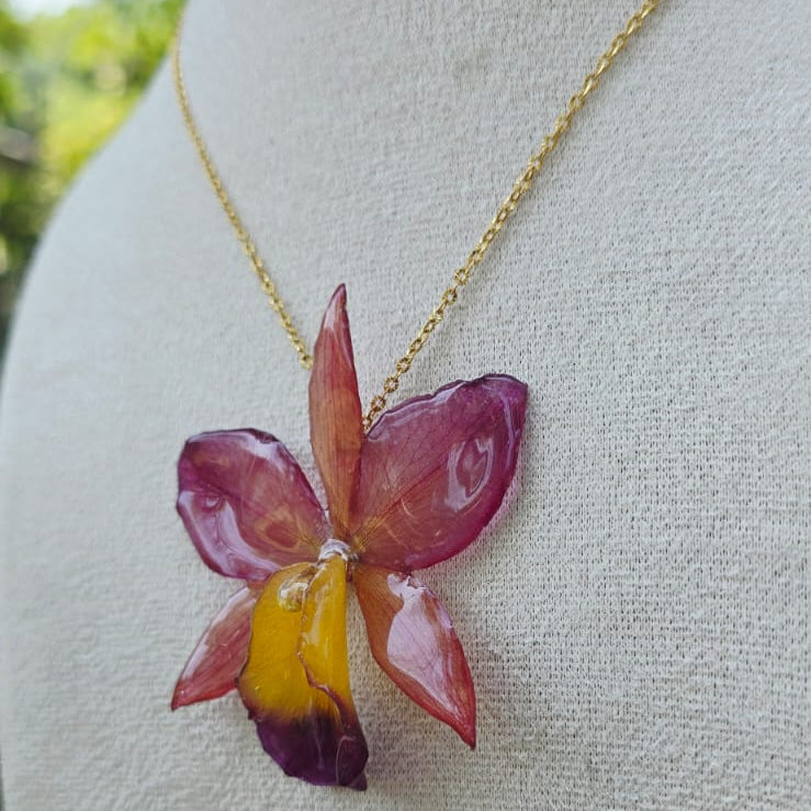 Collar orquídea mini Cattleya