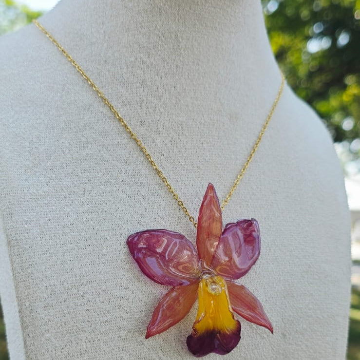 Collar orquídea mini Cattleya