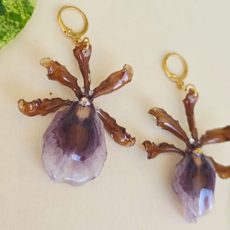 Aretes orquídea Oncidium