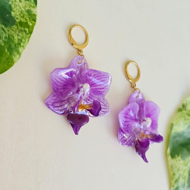Aretes Orquídea Phalaenopsis