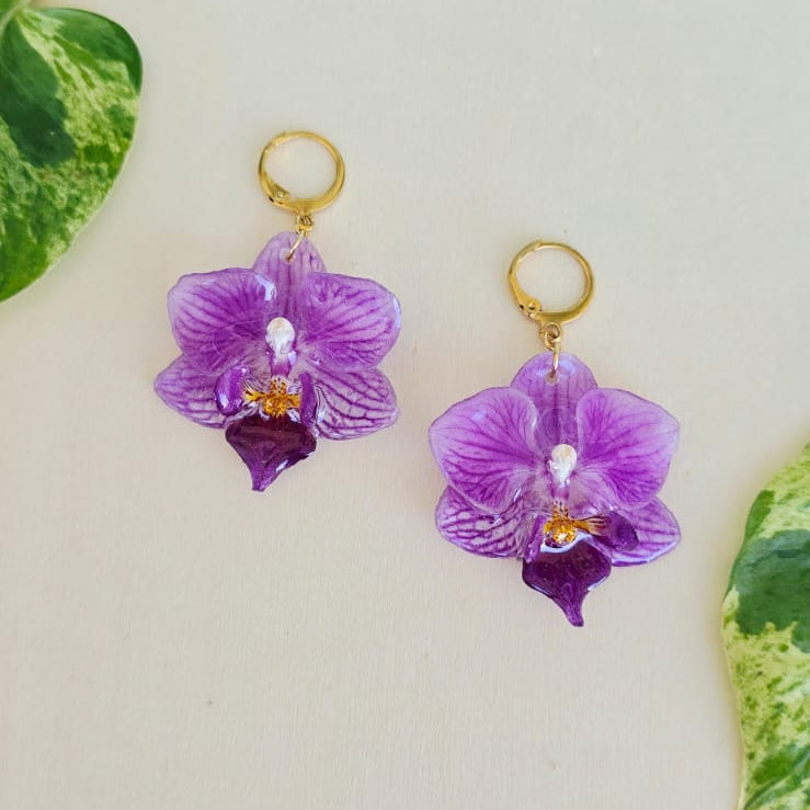 Aretes Orquídea Phalaenopsis