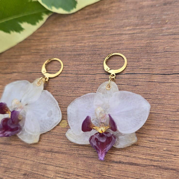 Aretes Orquídea Phalaenopsis