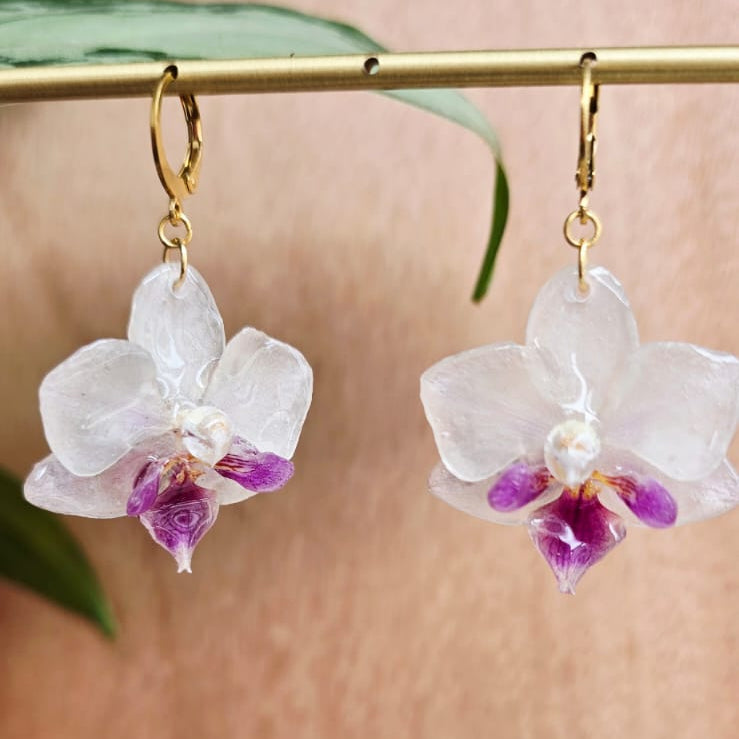 Aretes Orquídea Phalaenopsis