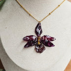 Collar tipo chocker orquídea Odontoglossum